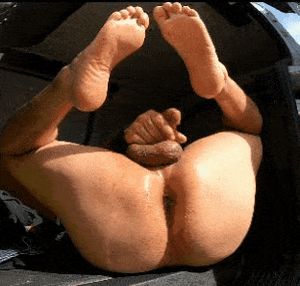 Jacking off on the side it the road