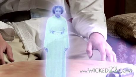 Star Wars sex with randy lesbian babes in funny parody featuring Kimberly Kane and Aiden Ashley