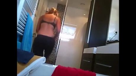 my blonde sister unaware of the camera