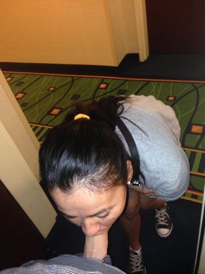 Teen bitch sucking dick.