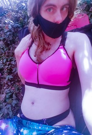 Dressed like a slut waiting for cock