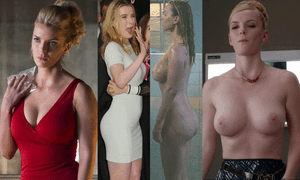 Betty Gilpin tits and ass on/off