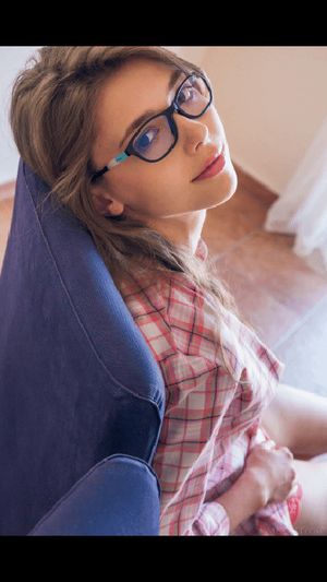 Sexy brunette in red undies