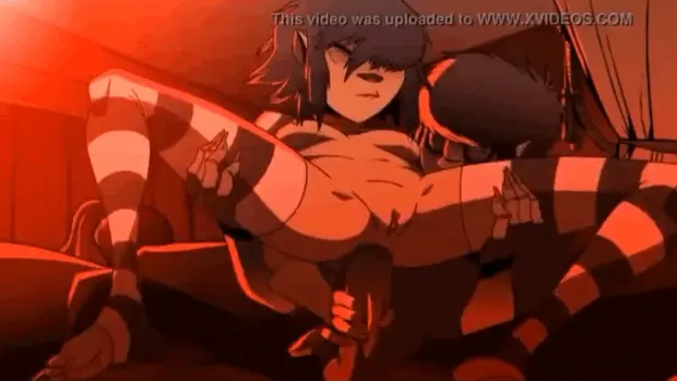 Murdoc filling Noodle up