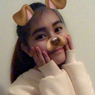 Asian puppy selfie