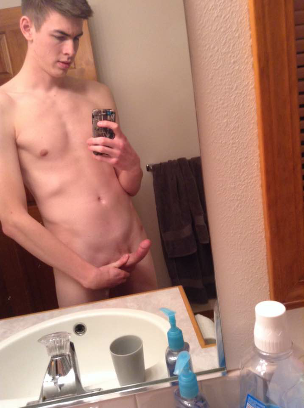 In the bathroom
