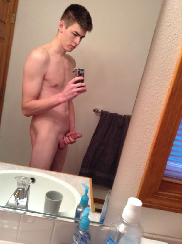 In the bathroom