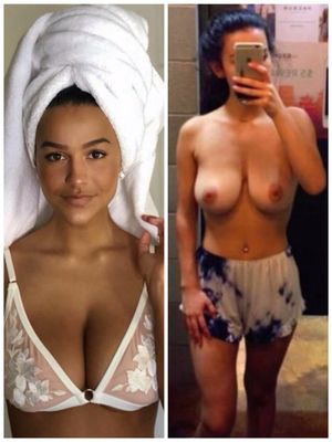 Tanned Brunette Showing Off