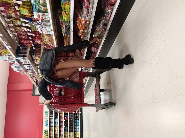 Walking thru target