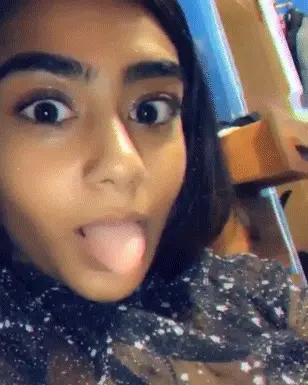 tongue out