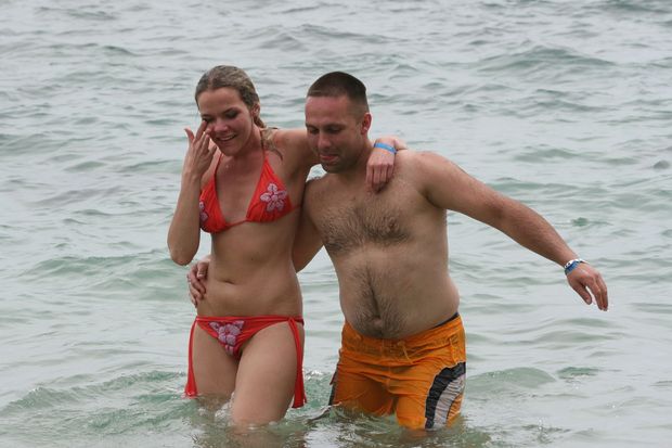 pussy slip at beach