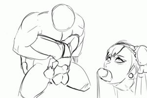 Chin Li getting her throat demolished