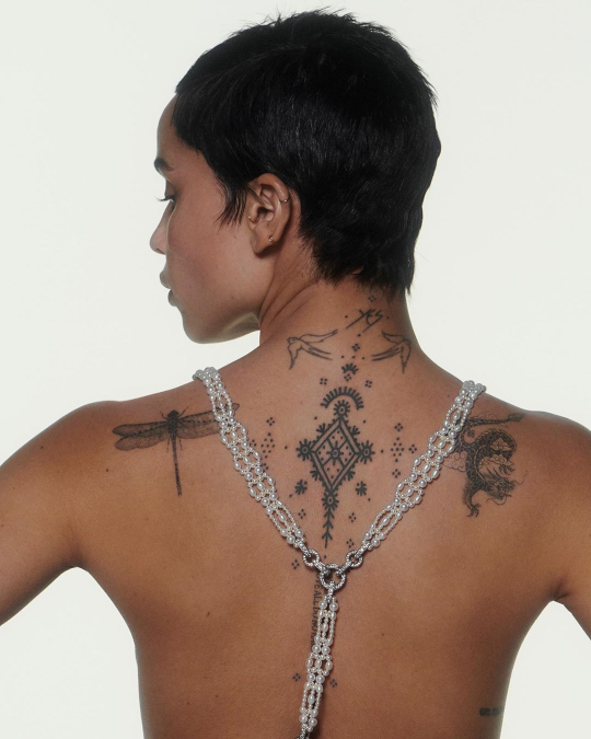 short hair and tattoo