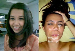 Asian sweetheart lost her facial virginity
