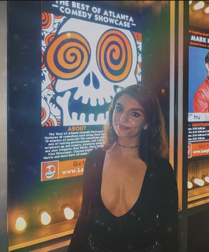 Exposed tits to the movies