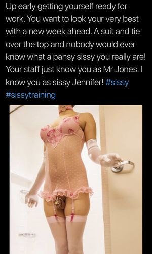 Sissy lingerie under male clothes