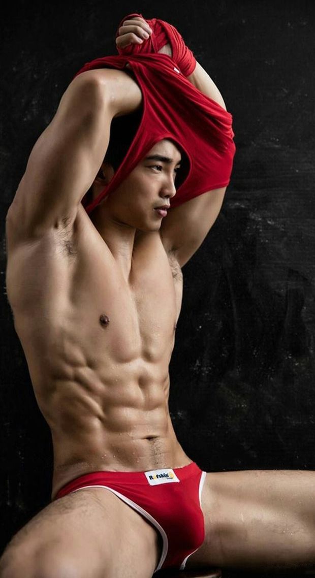 Sexy asian in red
