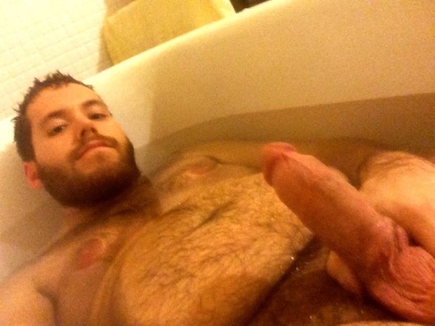 Hairy amateur in tub