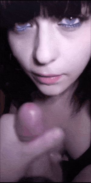 Brunette gets blasted in the face