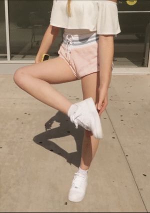 In short shorts