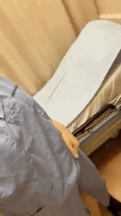 Nurse showing off the goods