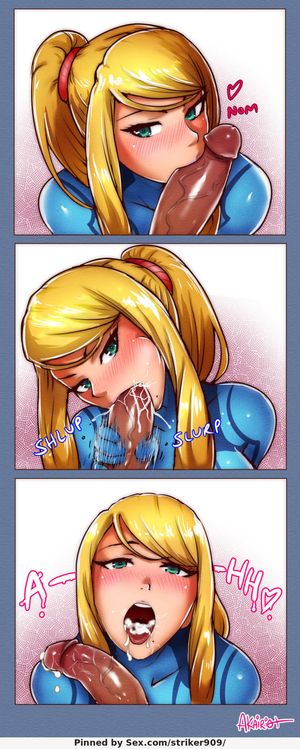 Samus sucks and swallows