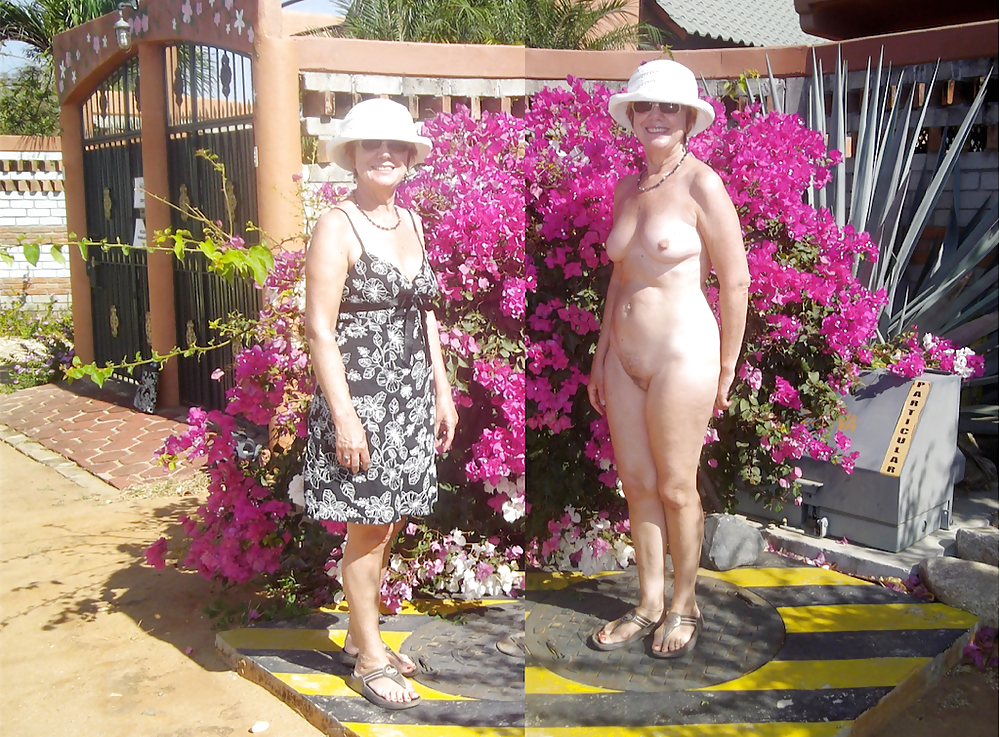 Redhead Dressed and Undressed