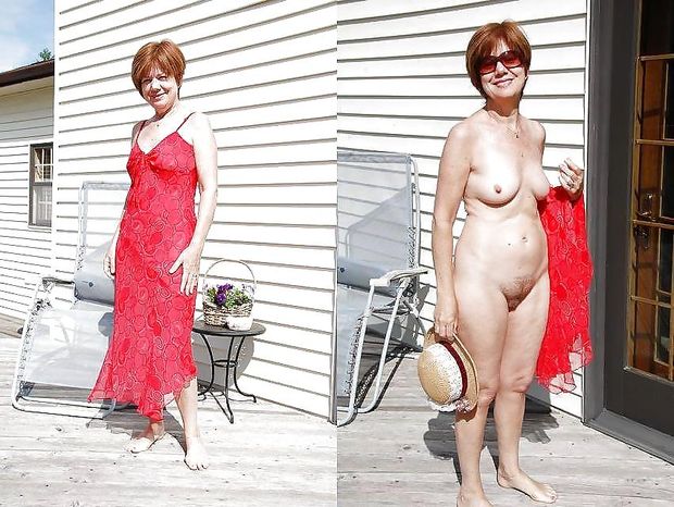 Redhead Dressed and Undressed