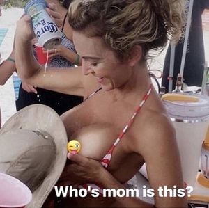 Hot milf showing off her massive tits