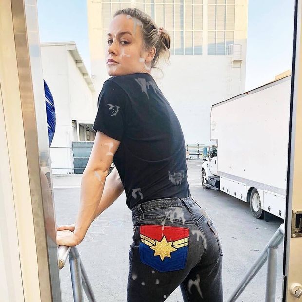 brie larson cum butt