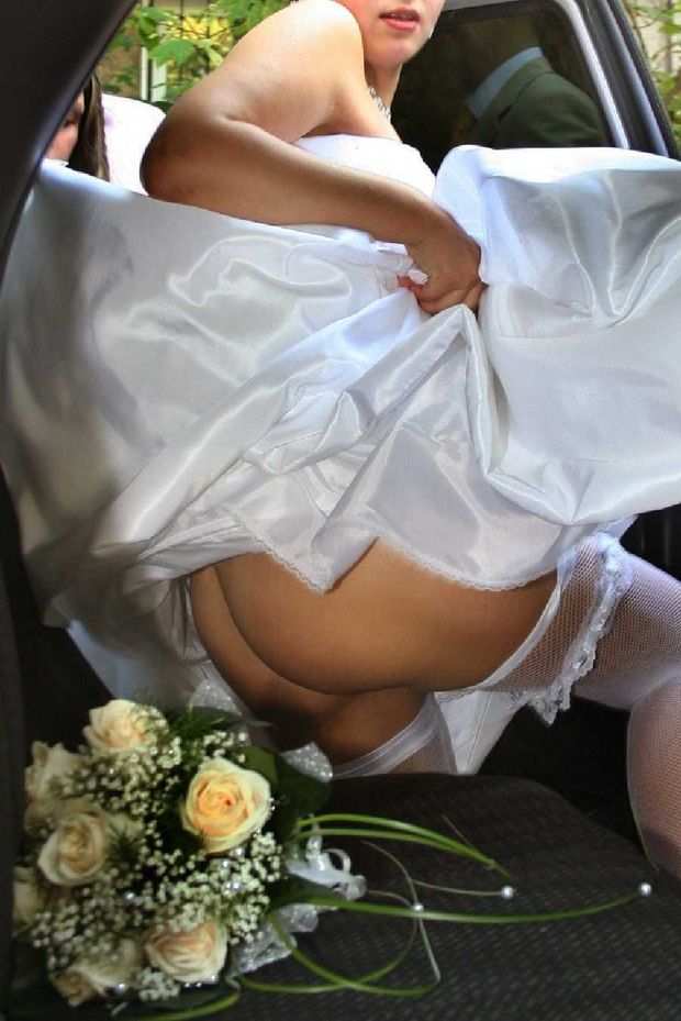 Upskirt bride