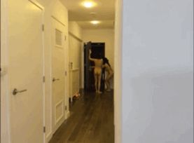 Surprise for the delivery guy!