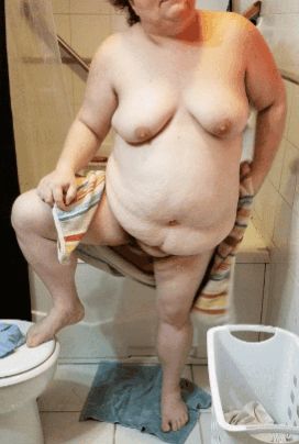 BBW drying off after a shower