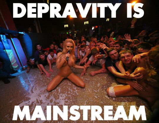Depraved sluts in public