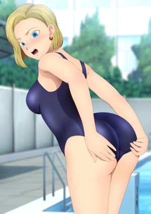 Android 18 Swimsuit ass
