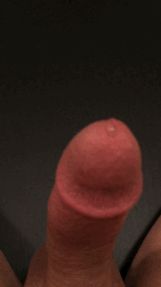 GIF - Twitching cock with precum flowing