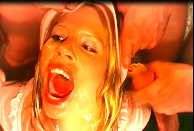 multiple cum loads straight to her face and directly to her mouth GGG