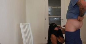 DEPRAVED GUY PUNISHES MUSLIM SLUT