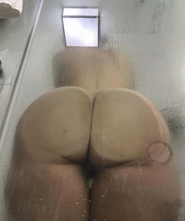 Juicy booty on glass