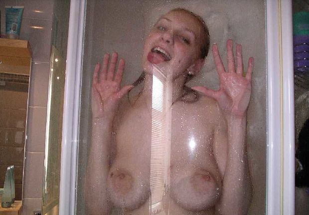 Licking the glass too