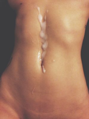 Belly cumshot