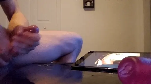 Cock cum on the table