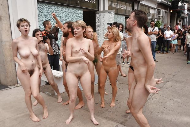 Nude in public