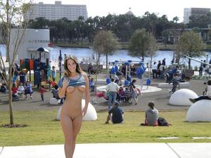 flashing everything at a crowded park