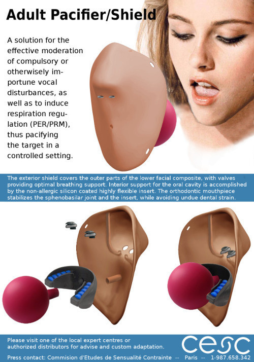 this would be in place to help remind the subject that its mouth is not for talking. Very soon, talking will feel wrong.