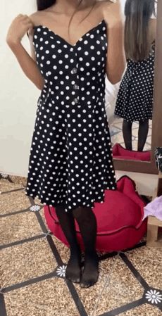 She knows exactly what to wear under her sundress