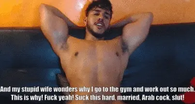 Hot Arab Husband Works Out To Have Fun With Sluts On The Side