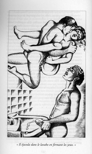 "Il ejacula dans le lavabo en fermant les yeux," by Nicole Claveloux