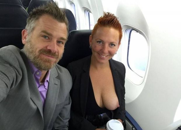 Tit in aeroplane