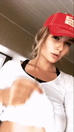 Sexy Babe In Trucker Hat